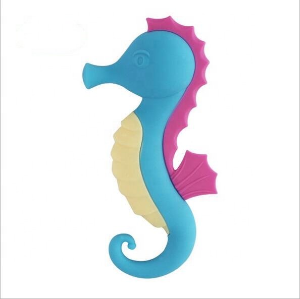 Newest Design Baby Teething Toys, Soft Bpa Free Baby Teether, Food Grade Silicone Teether Sea Horse
